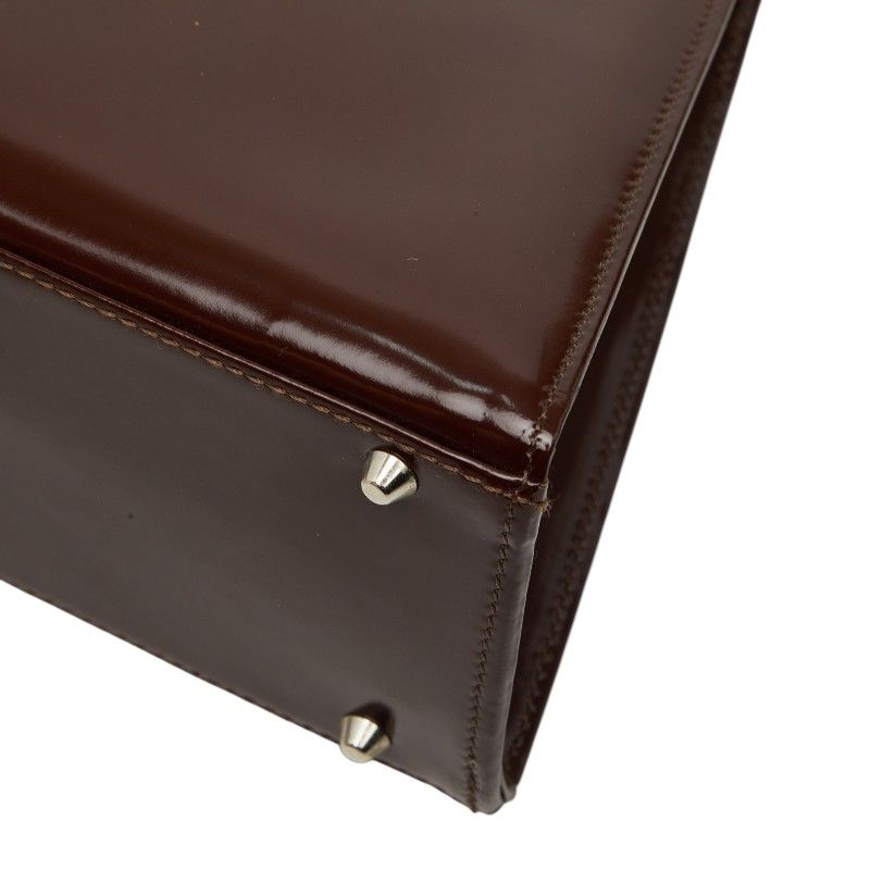 Versace Medusa Mini Handbag Wine Red Bordeaux Enamel — view 6