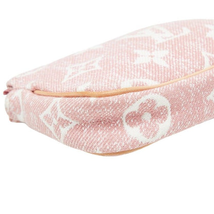 Louis Vuitton Monogram Jacquard Micro Pochette Case Pink White Denim 1 Pouch — view 5
