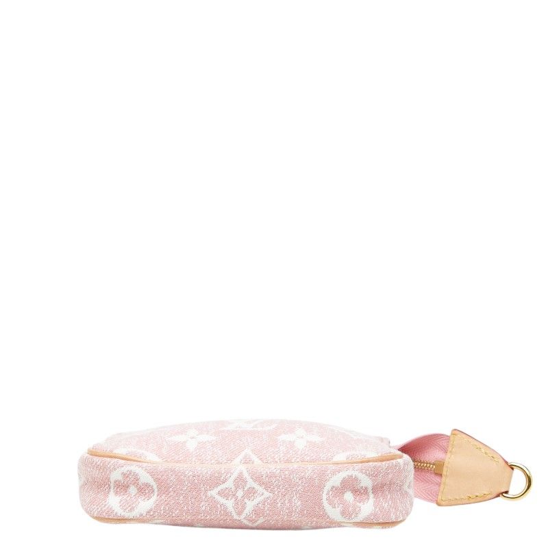 Louis Vuitton Monogram Jacquard Micro Pochette Case Pink White Denim 1 Pouch — view 3