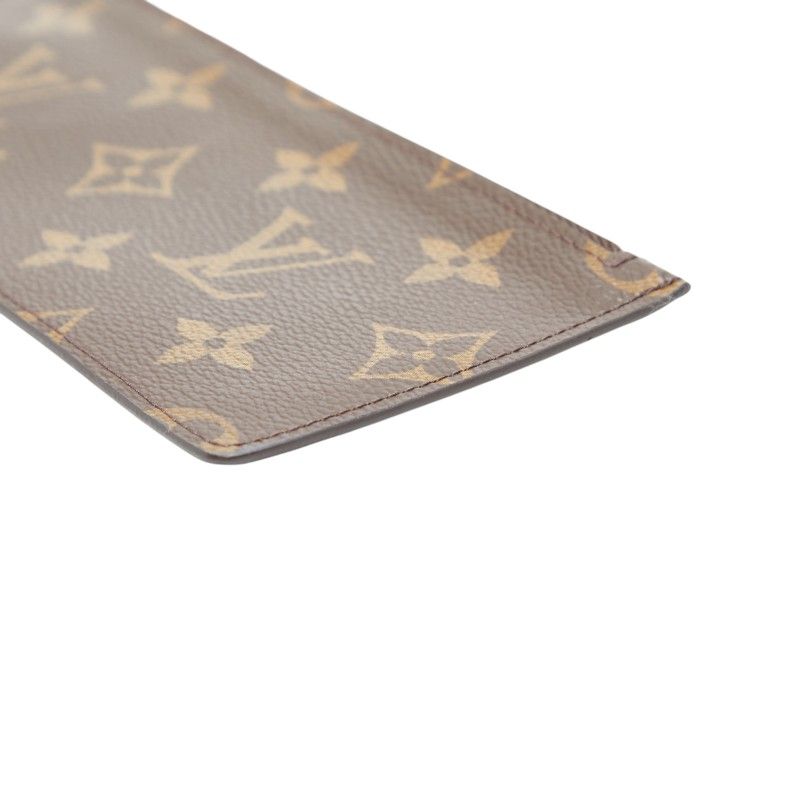 Louis Vuitton Monogram Coin Case Pouch Brown Orange — view 4