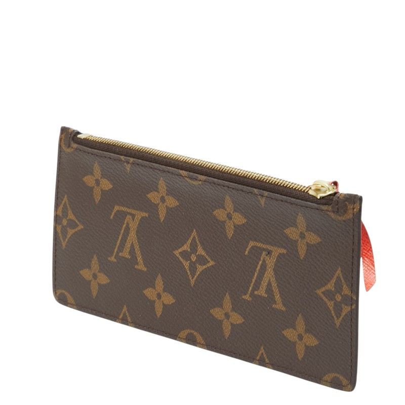 Louis Vuitton Monogram Coin Case Pouch Brown Orange — view 2