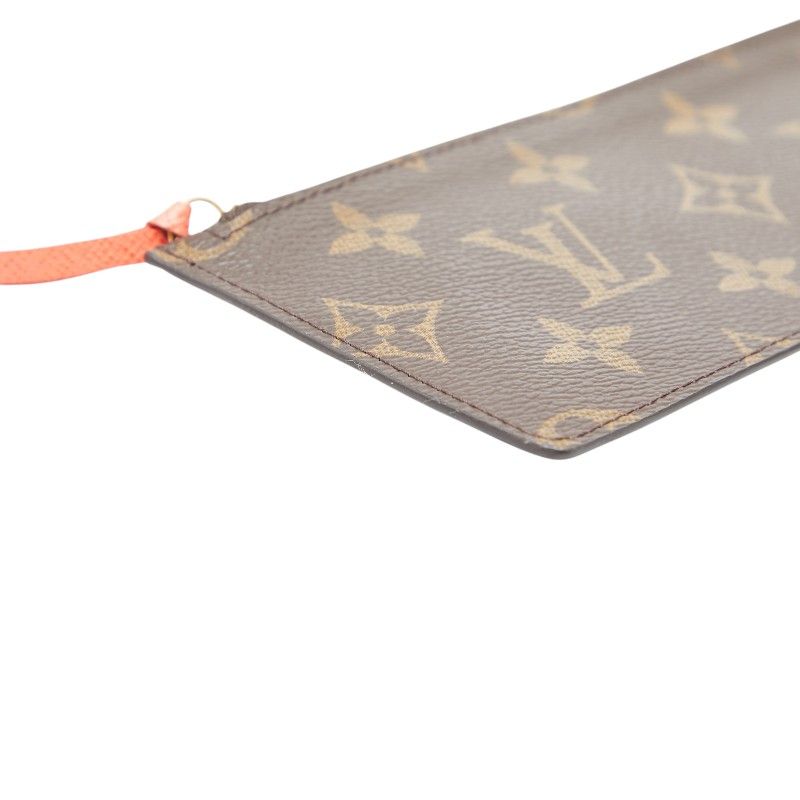 Louis Vuitton Monogram Coin Case Pouch Brown Orange — view 5