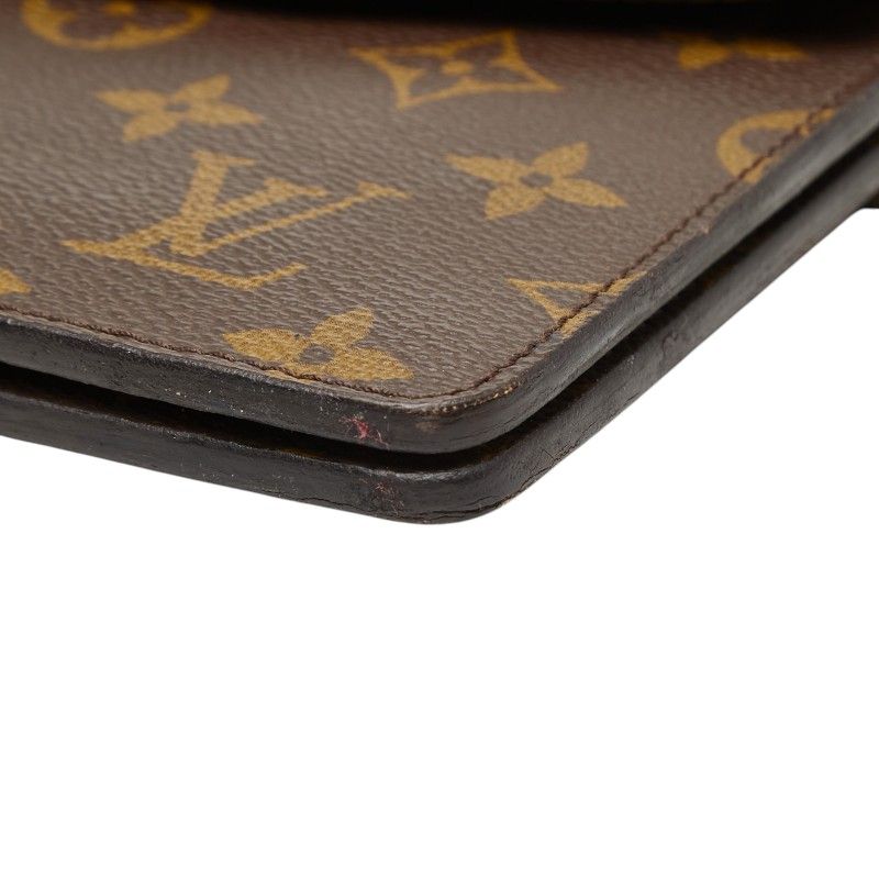 Louis Vuitton Monogram Double Mule Crossbody Shoulder Bag Brown — view 4
