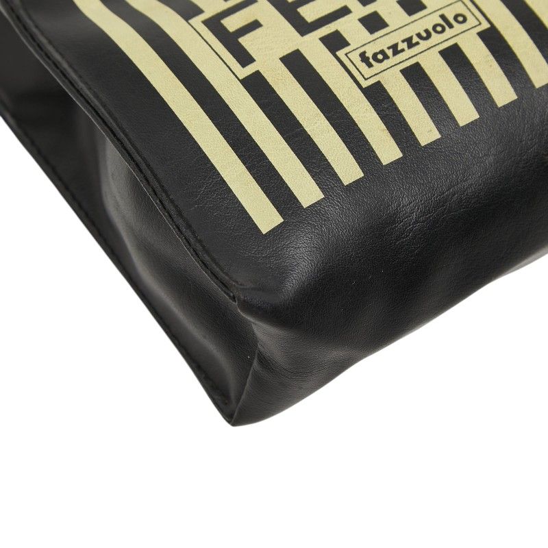 Fendi Fazzuolo Mini Handbag Black Yellow Leather — view 5