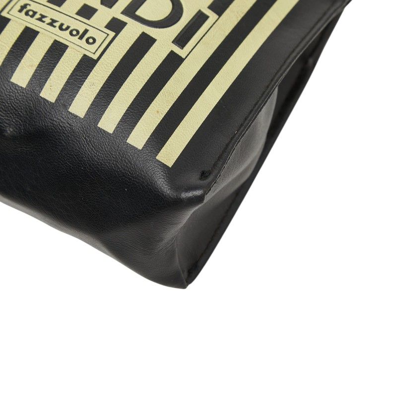 Fendi Fazzuolo Mini Handbag Black Yellow Leather — view 6