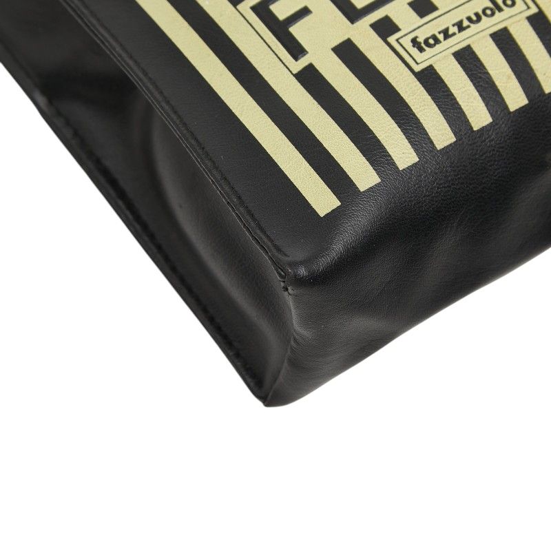 Fendi Fazzuolo Mini Handbag Black Yellow Leather — view 7