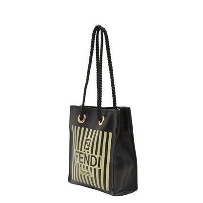 Fendi Fazzuolo Mini Handbag Black Yellow Leather — view 2