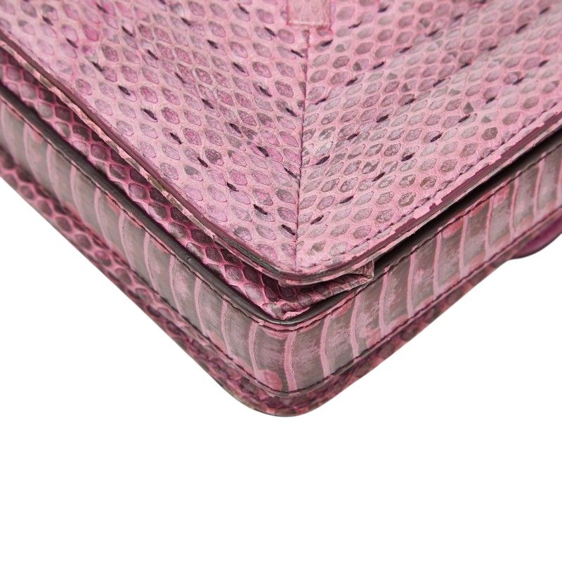 Bottega Veneta Intrecciato Rialto Chain Shoulder Bag Pink Leather — view 7