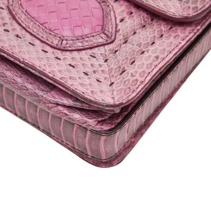 Bottega Veneta Intrecciato Rialto Chain Shoulder Bag Pink Leather — view 5