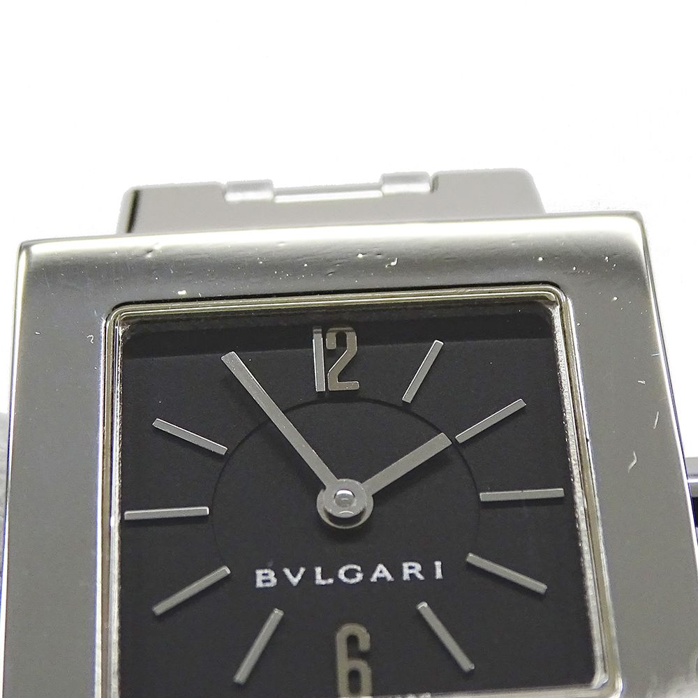 Bvlgari Watch QA Dos Lado Quartz Stainless Steel Silver Black Polished — view 6