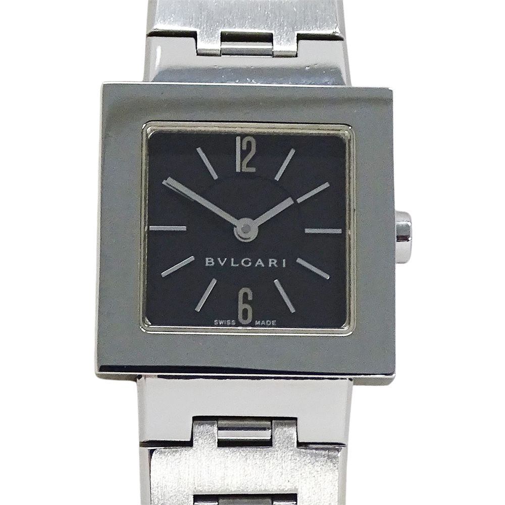 Bvlgari Watch QA Dos Lado Quartz Stainless Steel Silver Black Polished — view 2