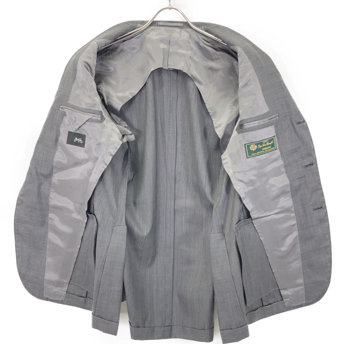 Loro Piana Brilla Per Il Gusto Gray Noblesse Fabric Single Suit 44 — view 4