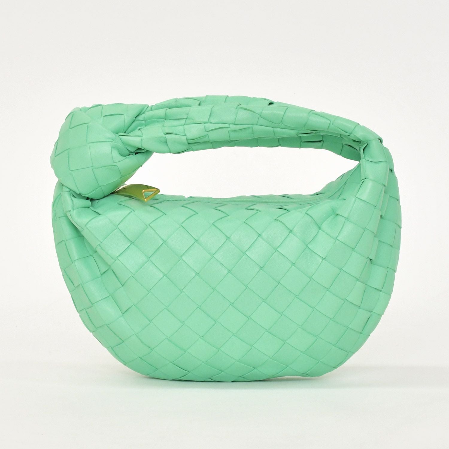 Bottega Veneta Mini Jodie Handbag Intrecciato Green Lambskin Gold — view 2