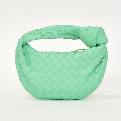Bottega Veneta Mini Jodie Handbag Intrecciato Green Lambskin Gold — view 4