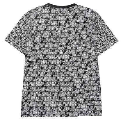 Moncler Fragment Maglia All Over Pattern T-Shirt Top Black White — view 2