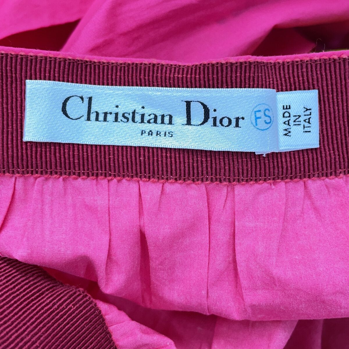 Dior Pink Cotton Animal Print Flare Long Skirt 46 — view 3