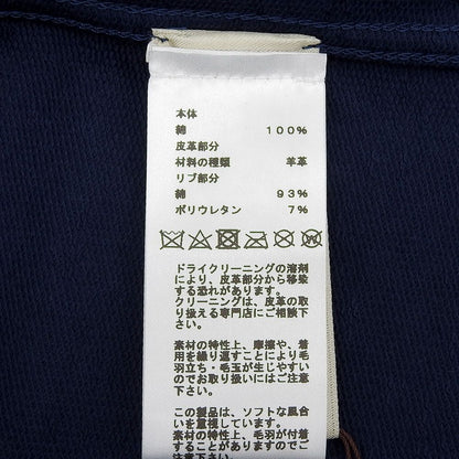 Hermes Short Sleeve Mini Leather Patch T-Shirt Top Navy — view 4
