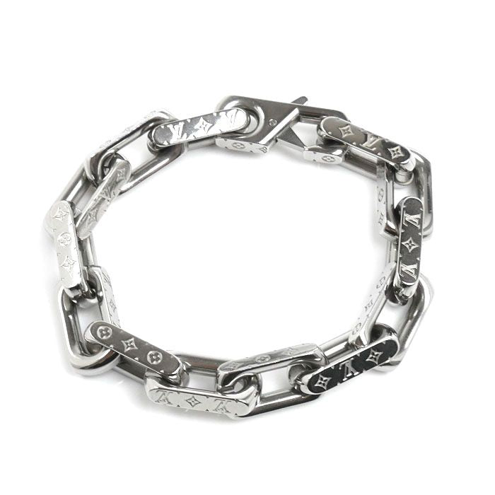 Louis Vuitton Metal Chain Monogram Bracelet M 19 cm