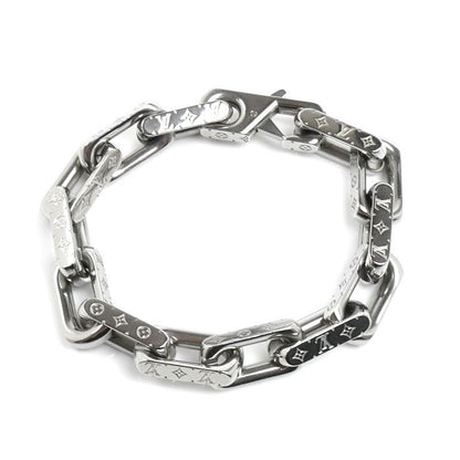 Louis Vuitton Metal Chain Monogram Bracelet M 19 cm