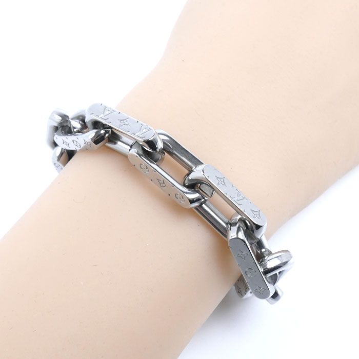 Louis Vuitton Metal Chain Monogram Bracelet M 19 cm — view 5