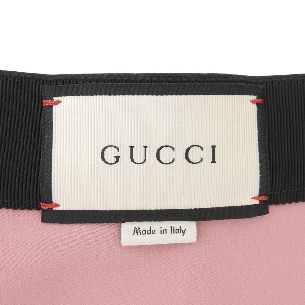 Gucci Silk Cotton Knit Line Ruffle Mini Skirt Black — view 4