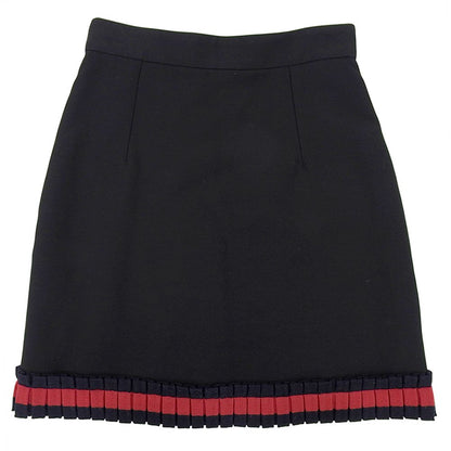 Gucci Knit Line Ruffle Mini Skirt Black — view 2