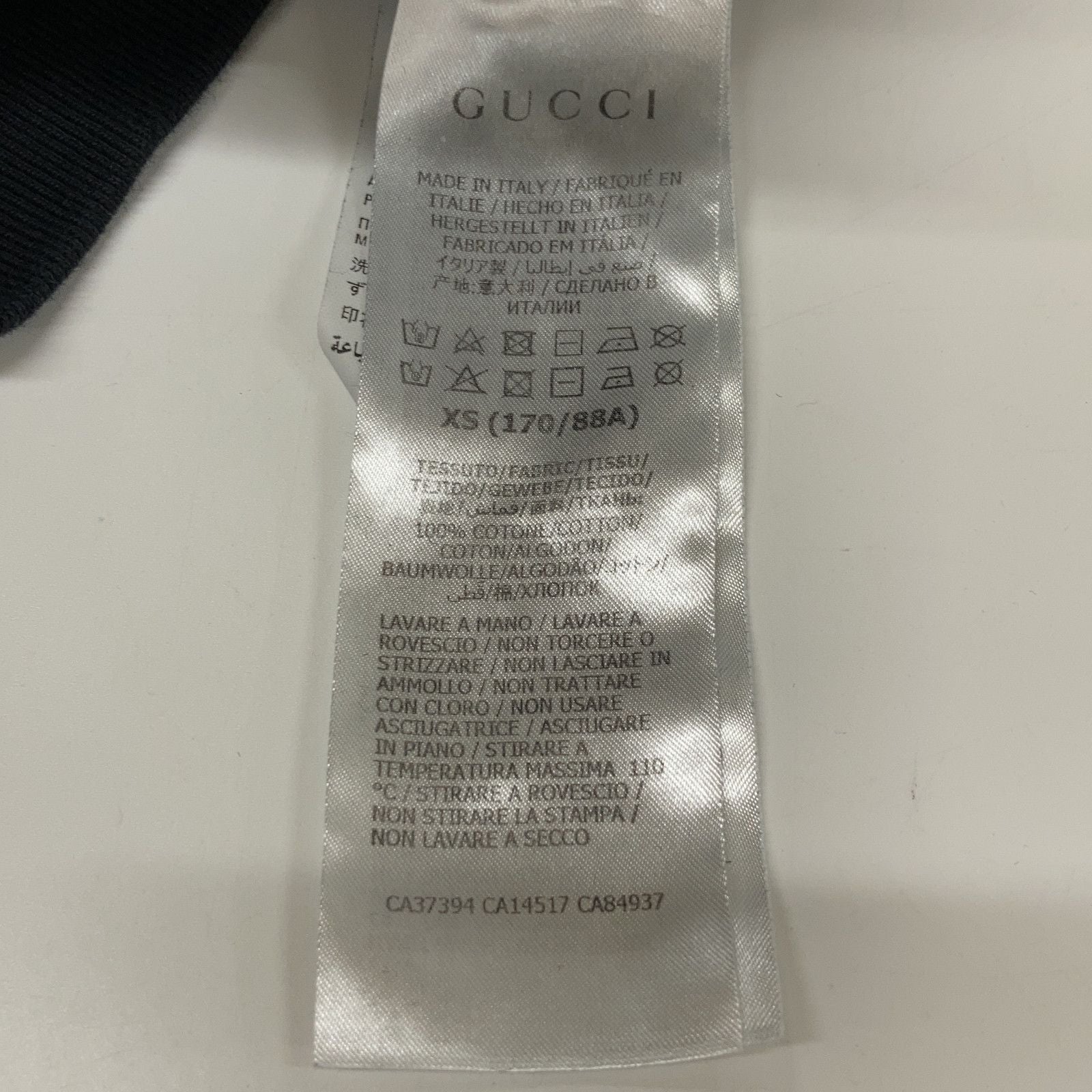 Gucci Black Logo Print Half Zip Hoodie XS — view 5