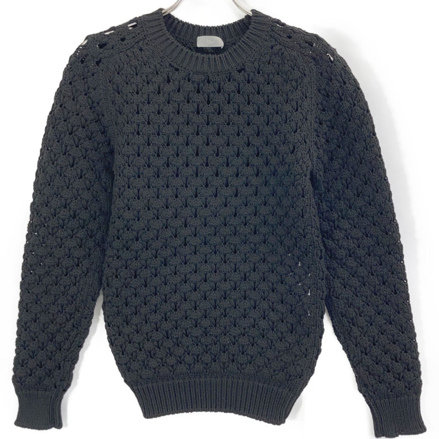 Dior Homme Black Openwork Knit Sweater XS