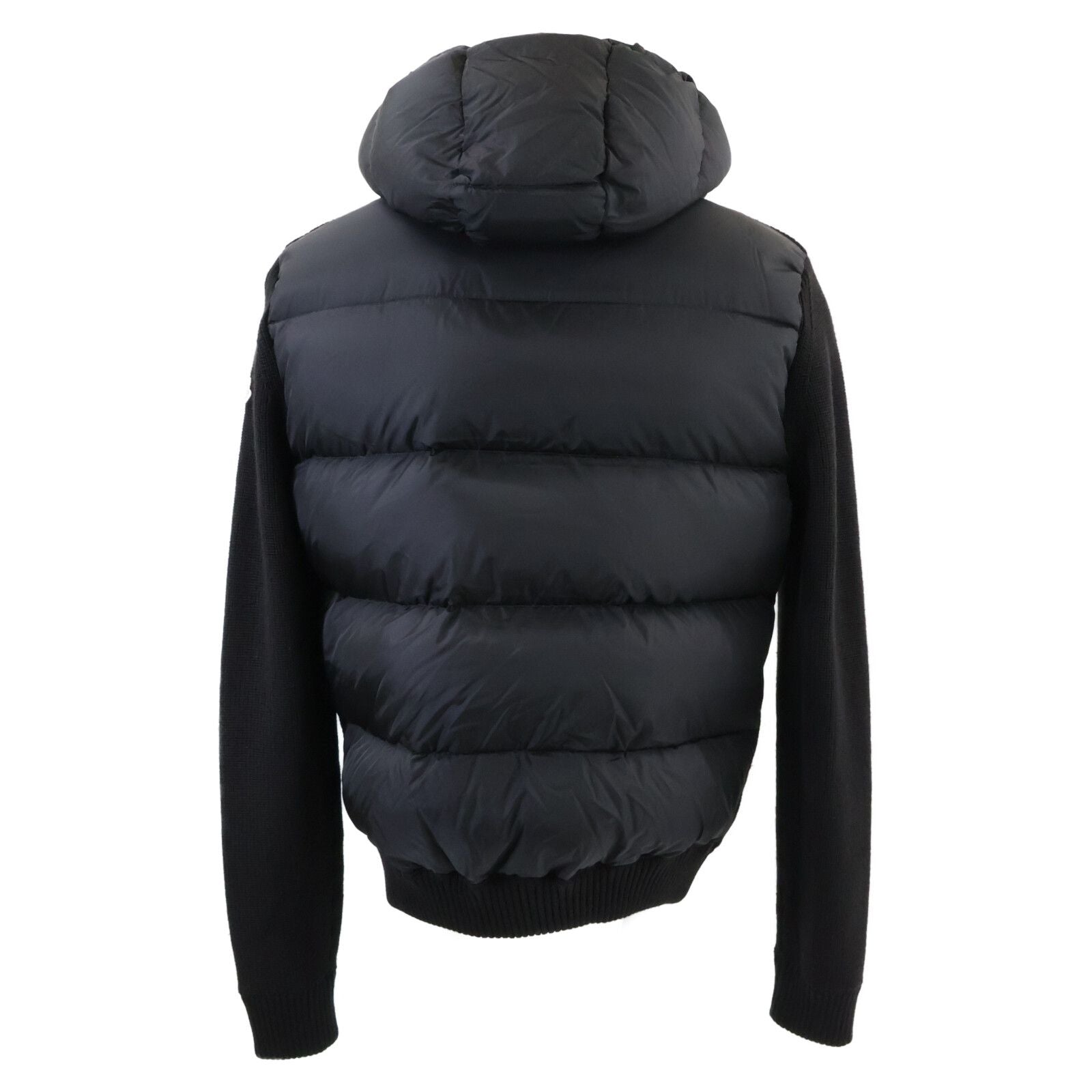 Moncler Maglione Tricot Cardigan Knit Contrast Down Jacket — view 3
