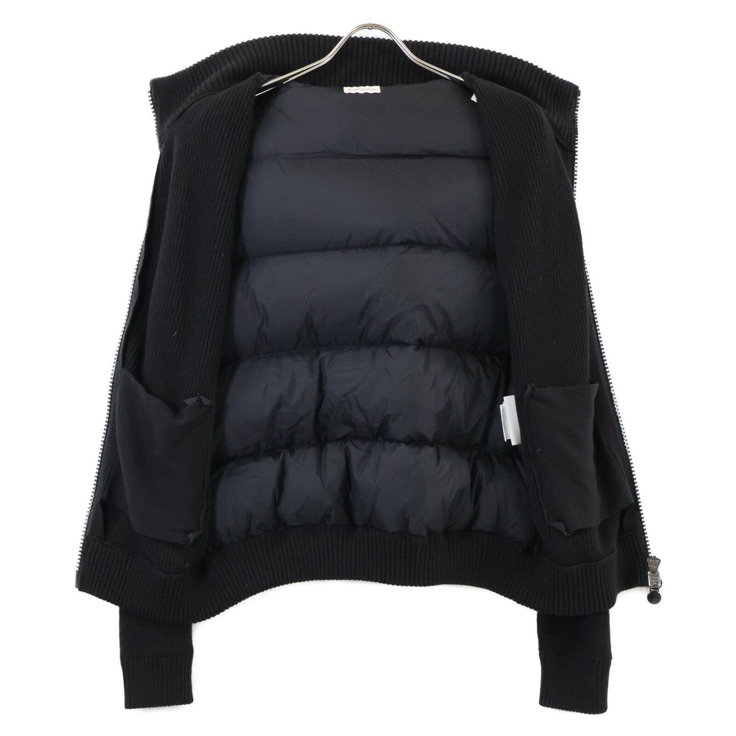 Moncler Maglione Tricot Cardigan Knit Contrast Down Jacket — view 4