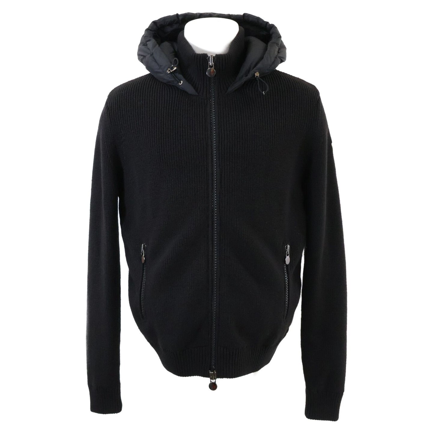 Moncler Maglione Tricot Cardigan Knit Contrast Down Jacket