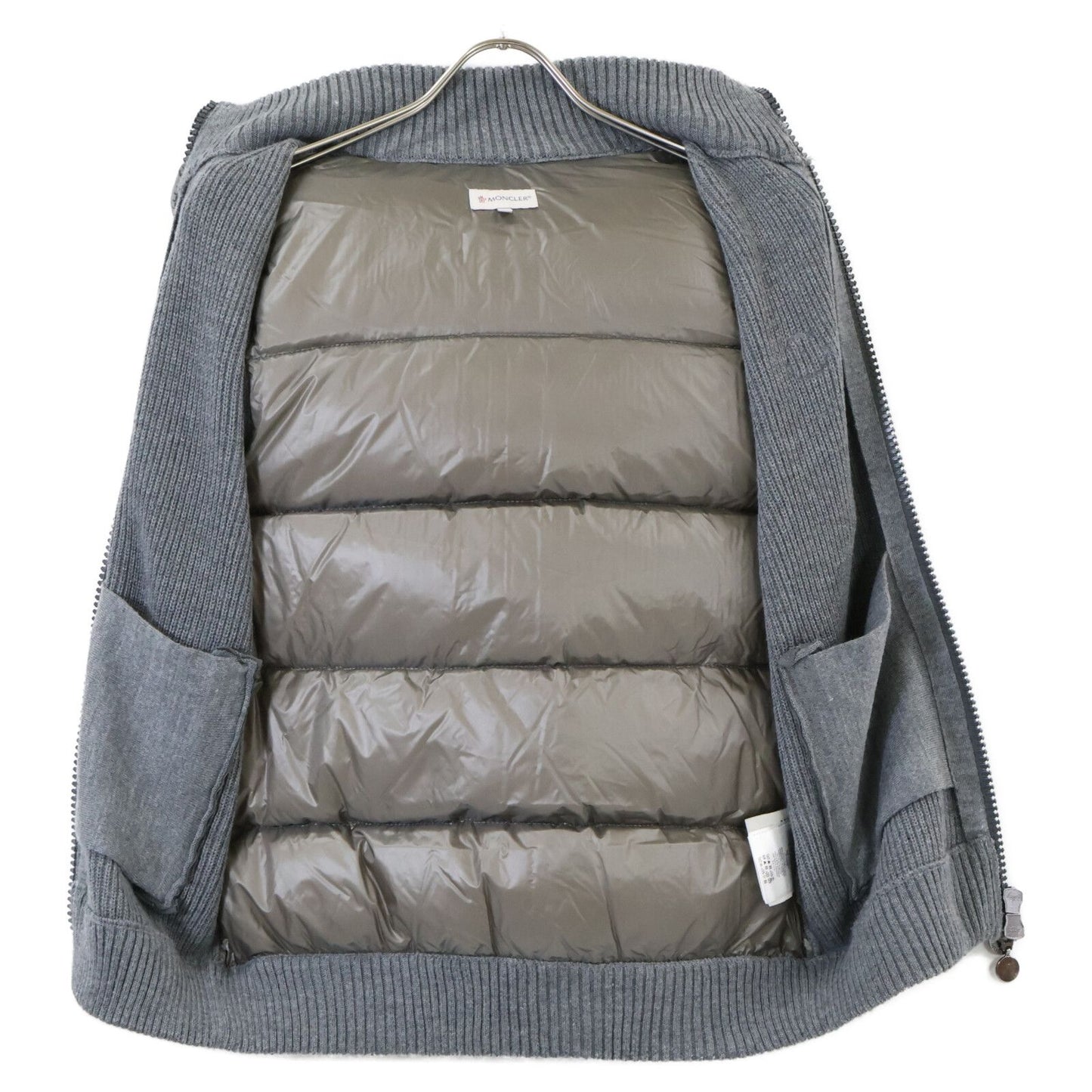 Moncler Maglione Tricot Gilet Knit Contrast Down Vest — view 3