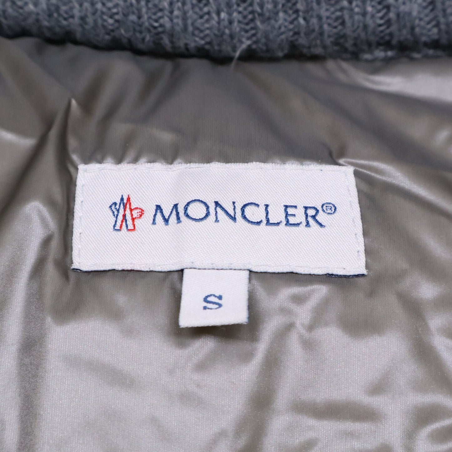 Moncler Maglione Tricot Gilet Knit Contrast Down Vest — view 4