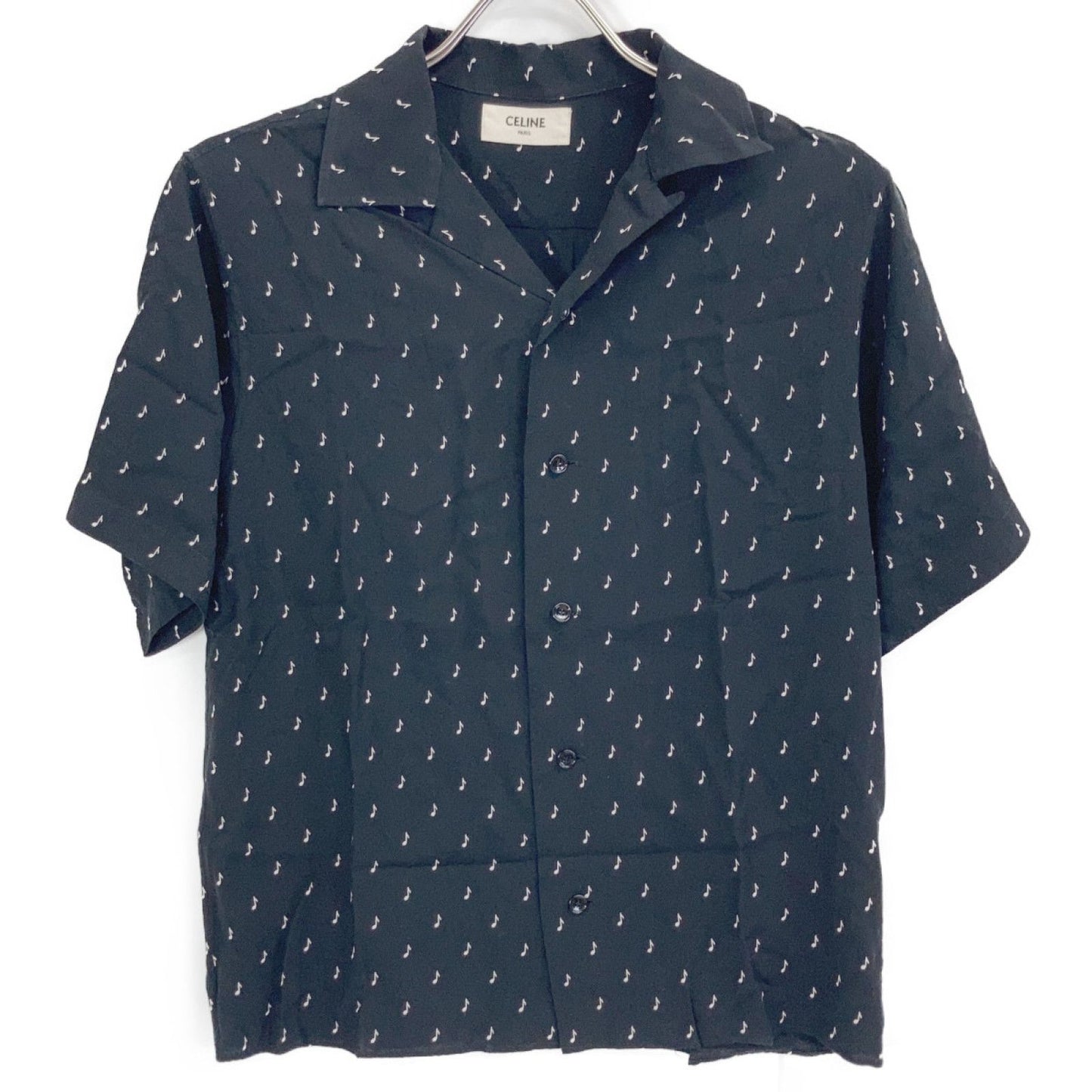 Celine Rayon Musical Note Pattern S Shirt 37
