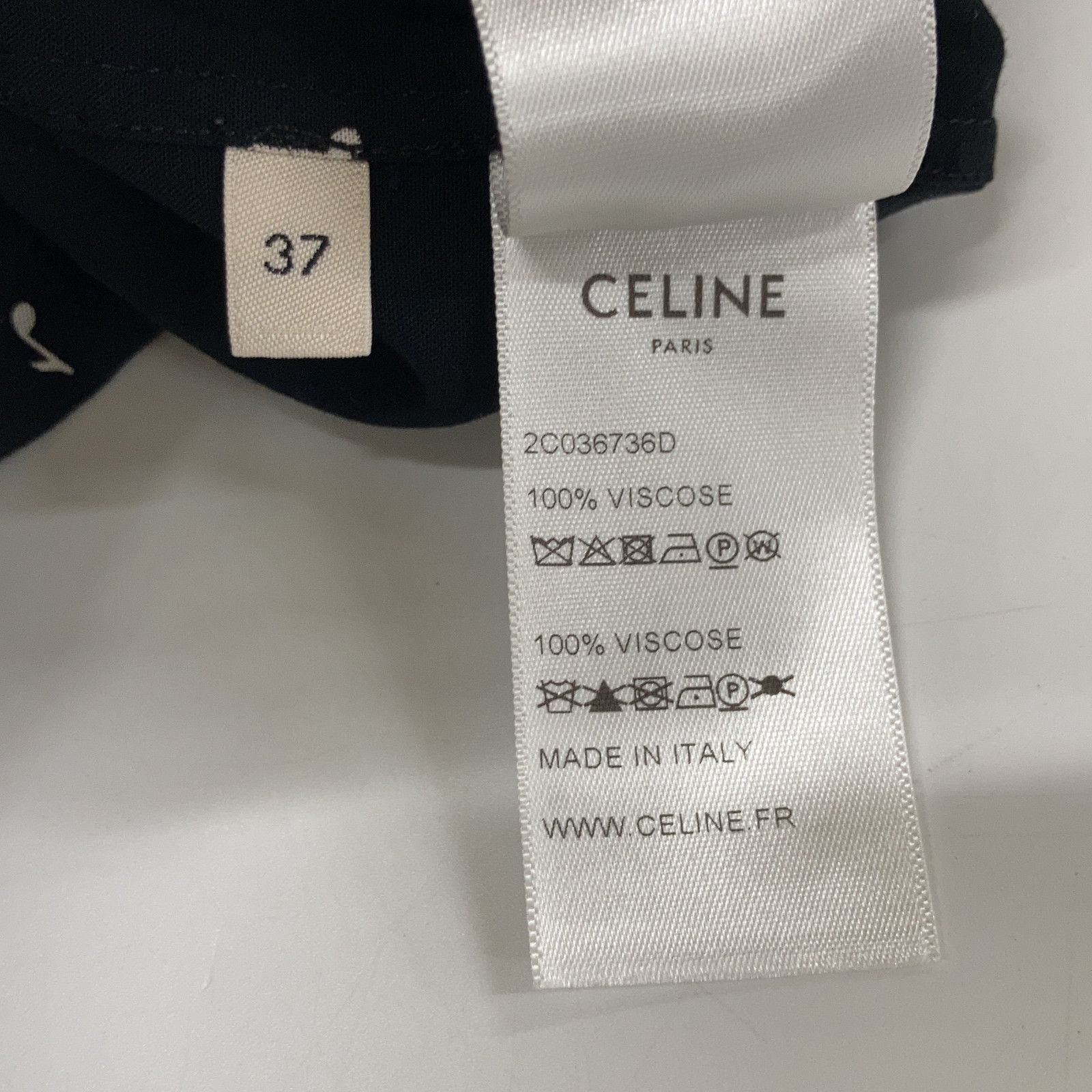 Celine Rayon Musical Note Pattern S Shirt 37 — view 4