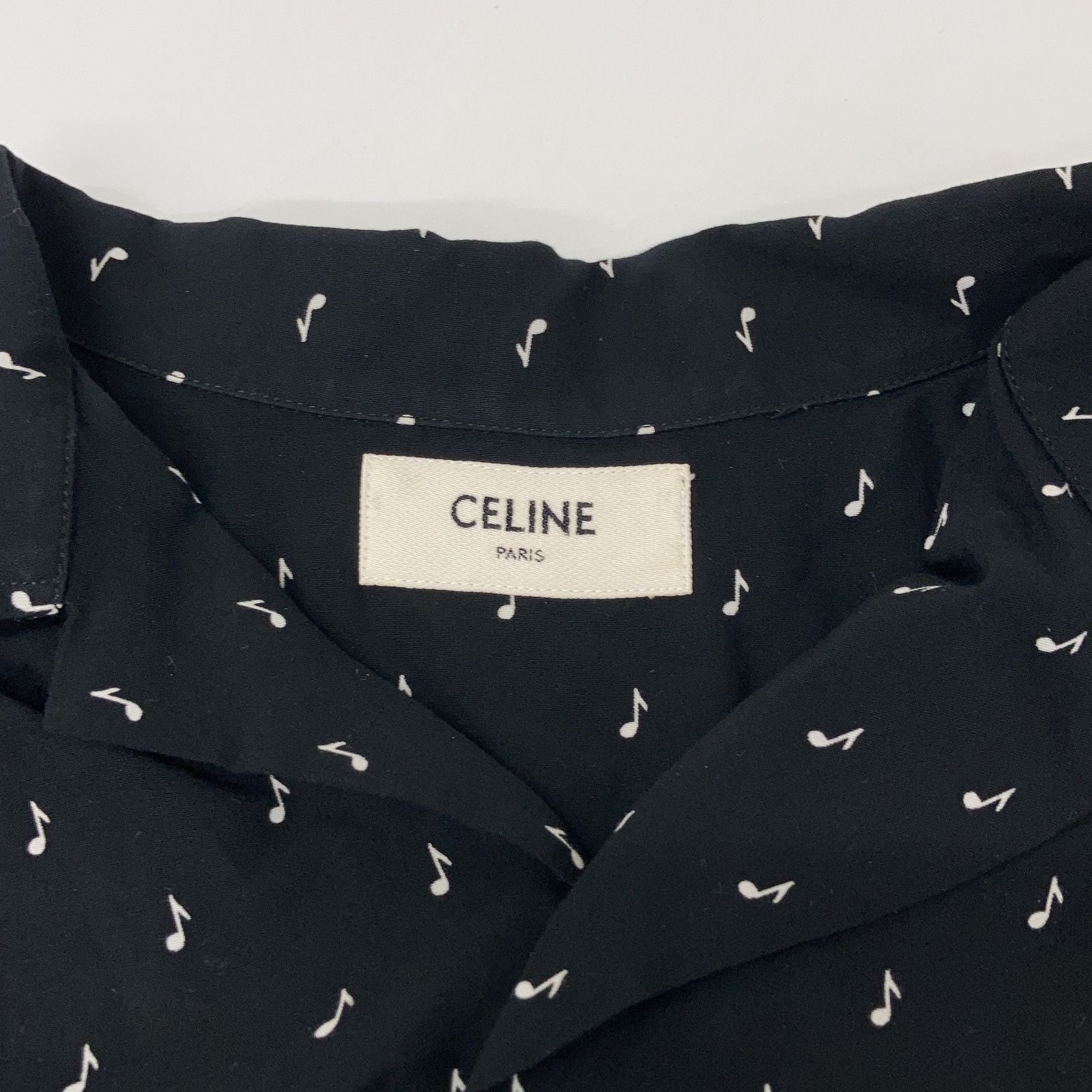 Celine Rayon Musical Note Pattern S Shirt 37 — view 3