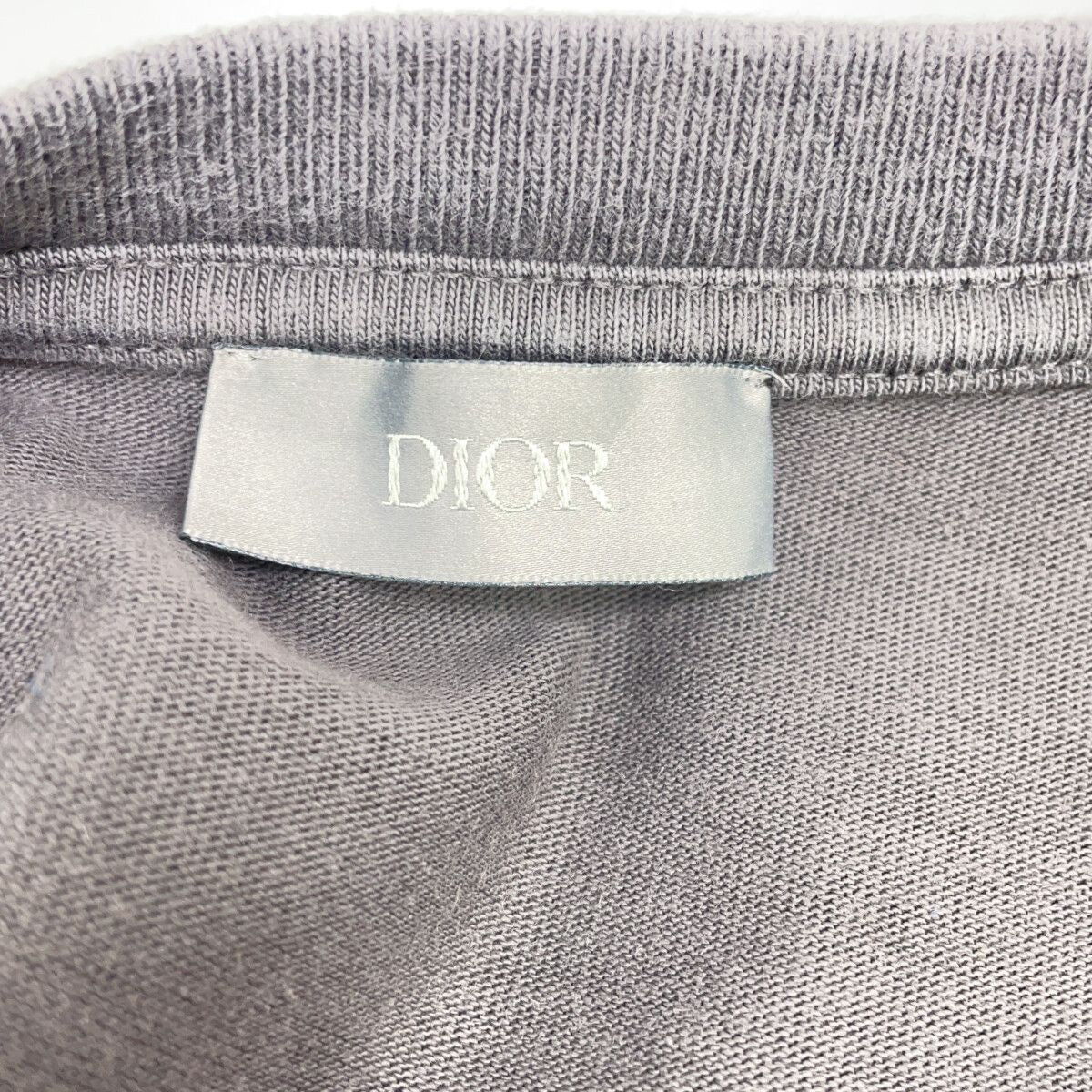 Dior Homme Gray Embroidery Logo T-Shirt — view 3