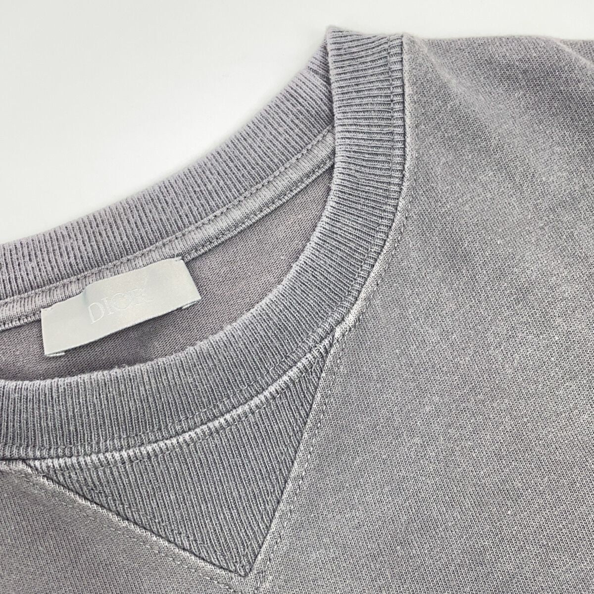 Dior Homme Gray Embroidery Logo T-Shirt — view 7