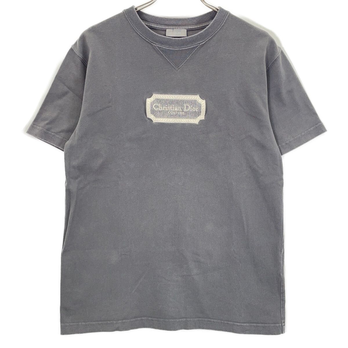 Dior Homme Gray Embroidery Logo T-Shirt