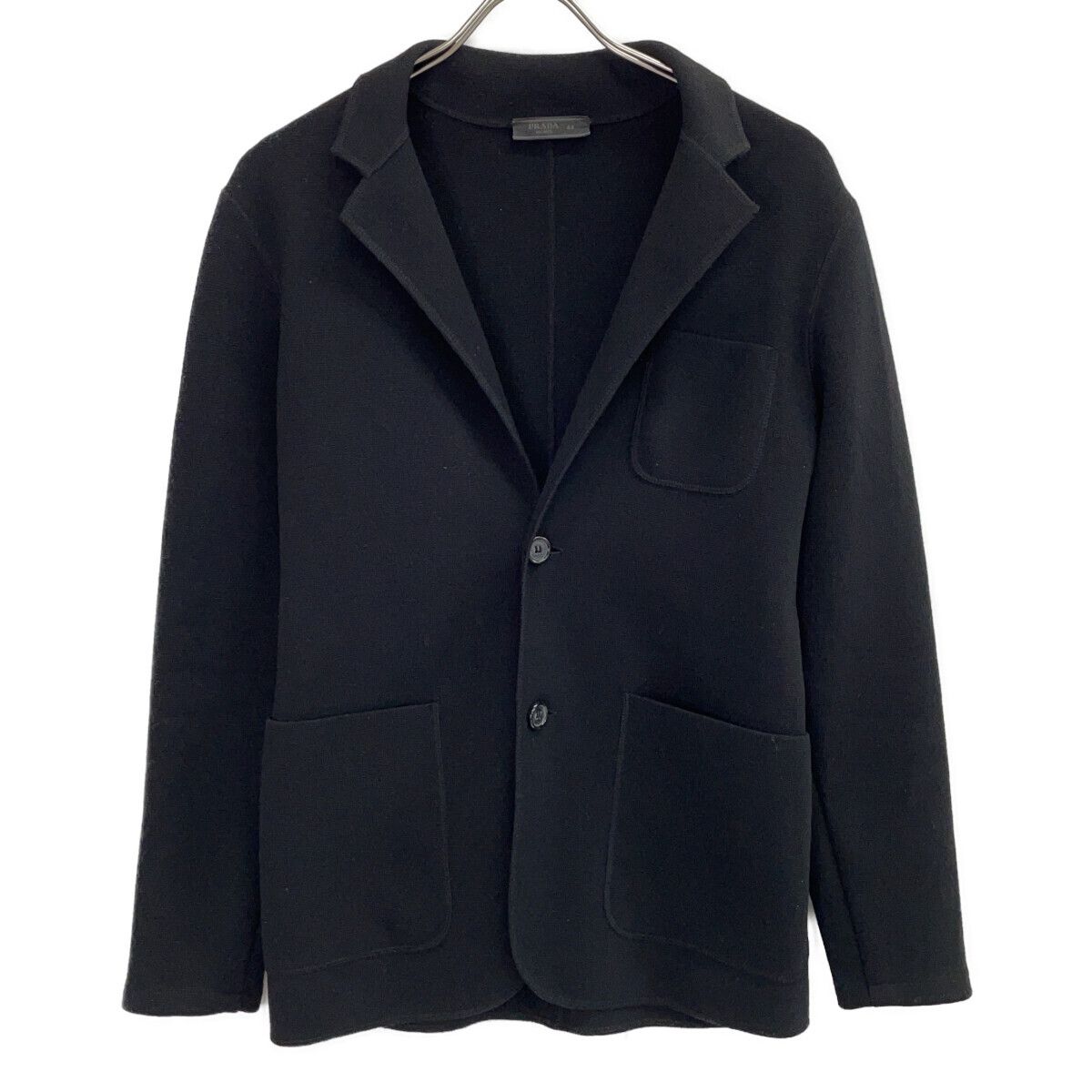 Prada Black Wool Single Jacket 44