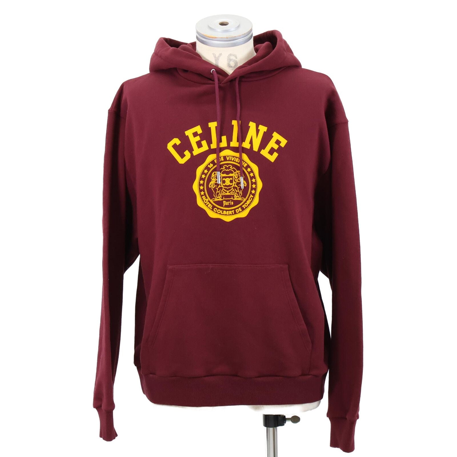 Celine Blason Logo Print Pullover Hoodie