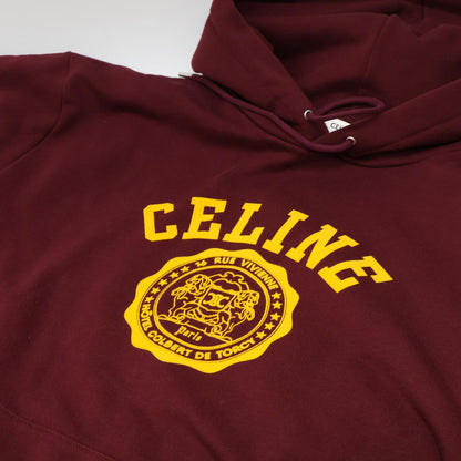 Celine Blason Logo Print Pullover Hoodie — view 8