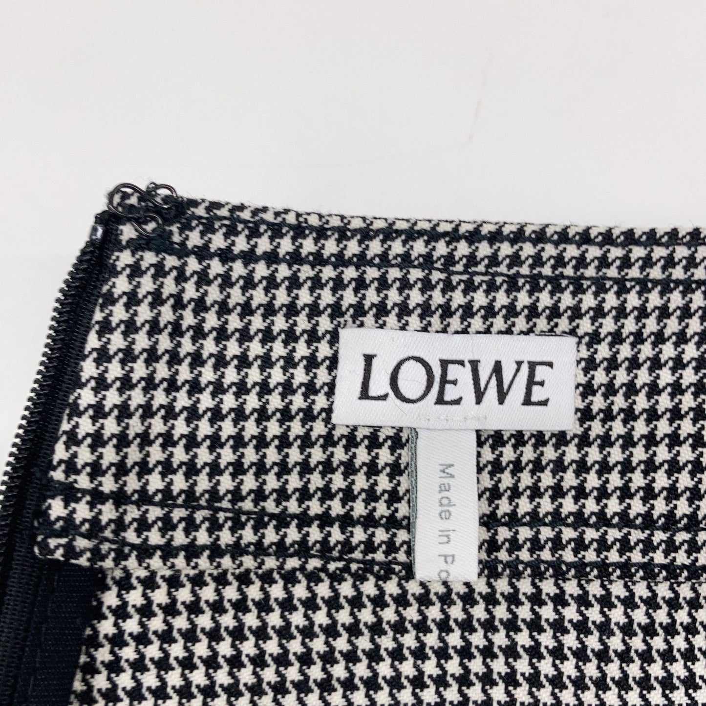 Loewe Gray Houndstooth Mermaid Skirt 36 — view 3