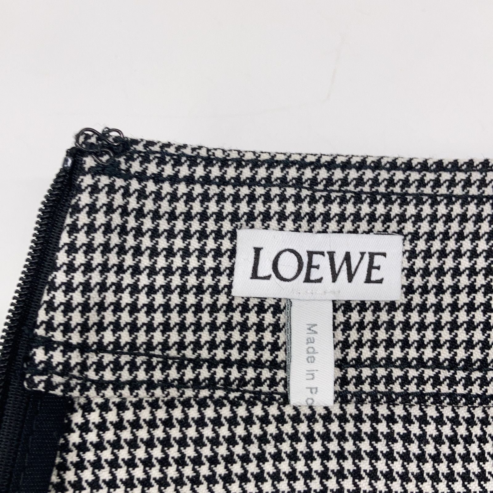 Loewe Gray Houndstooth Mermaid Skirt 36 — view 3