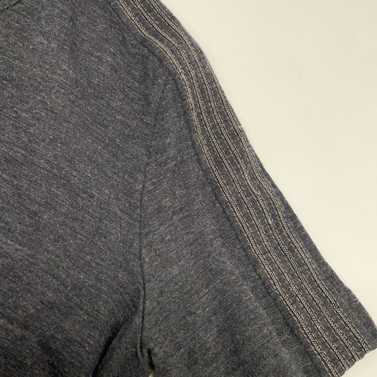 Brunello Cucinelli Charcoal Gray Wool Moniere Decoration Dress — view 7