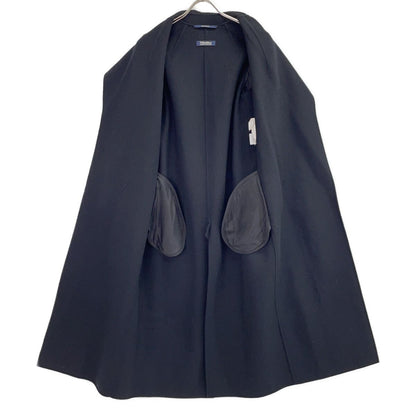 Max Mara S Maxmara Black Virgin Wool Double Face Belted Long Coat 34 — view 3