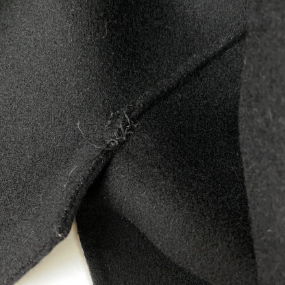 Max Mara S Maxmara Black Virgin Wool Double Face Belted Long Coat 34 — view 7
