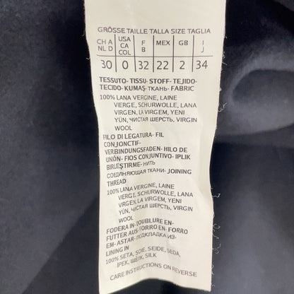 Max Mara S Maxmara Black Virgin Wool Double Face Belted Long Coat 34 — view 5