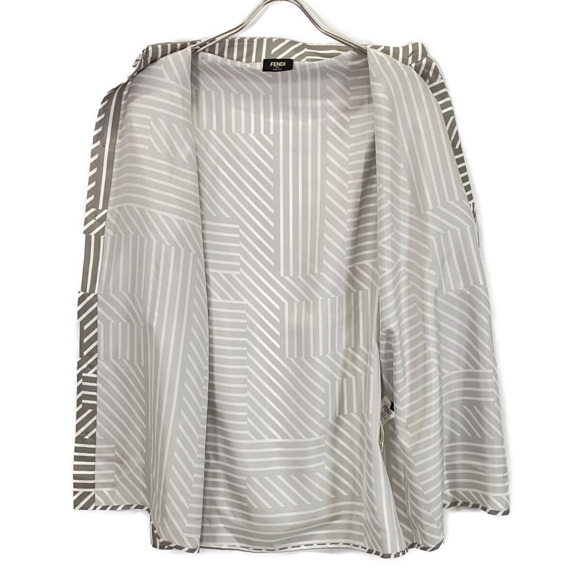 Fendi Gray Allover Pattern S Shirt 38 — view 3