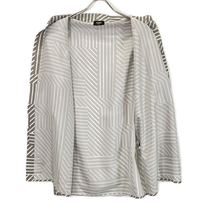 Fendi Gray Allover Pattern S Shirt 38 — view 3
